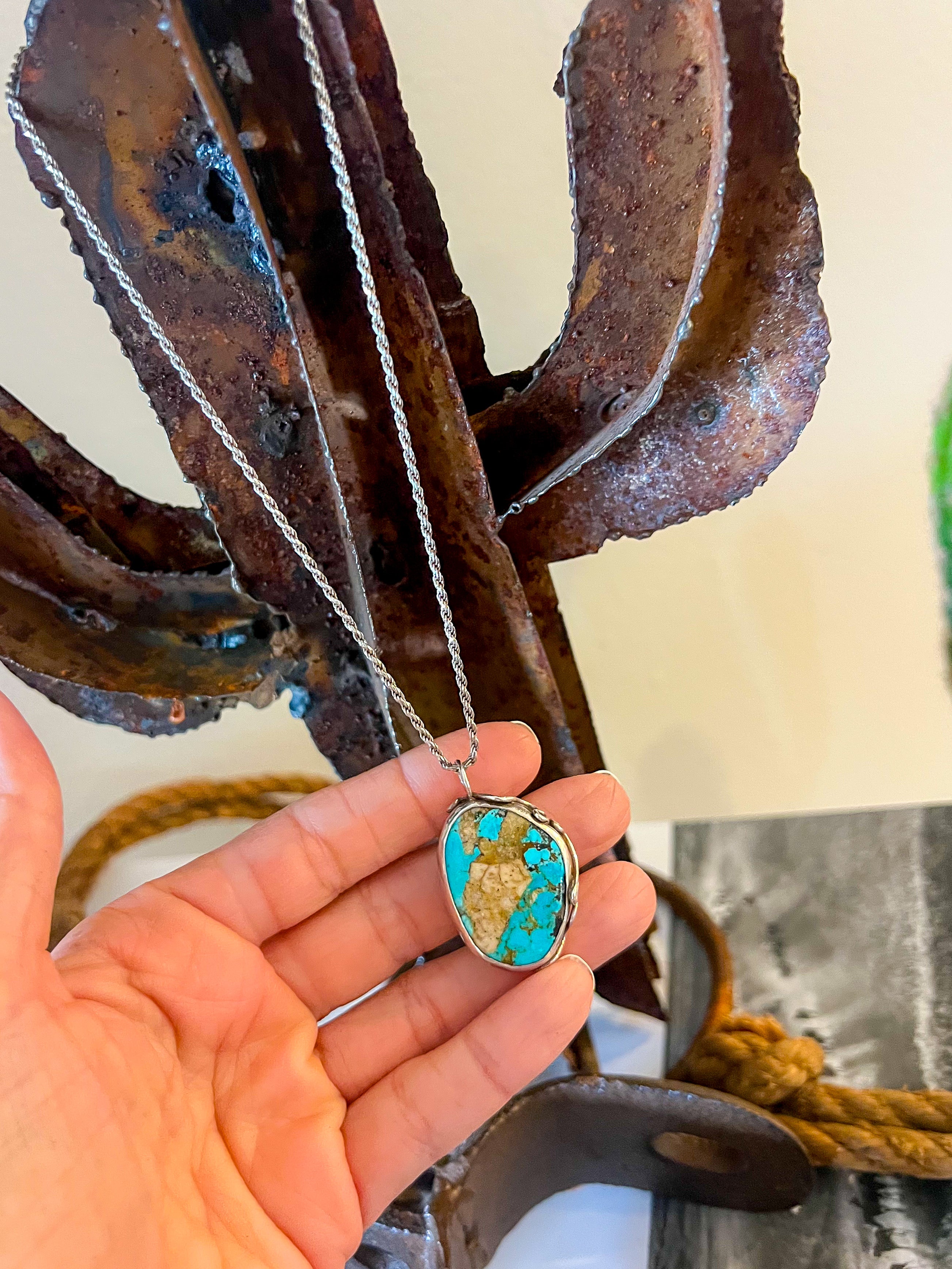 🏜️Desert Sky Turquoise Necklace 🪨✨