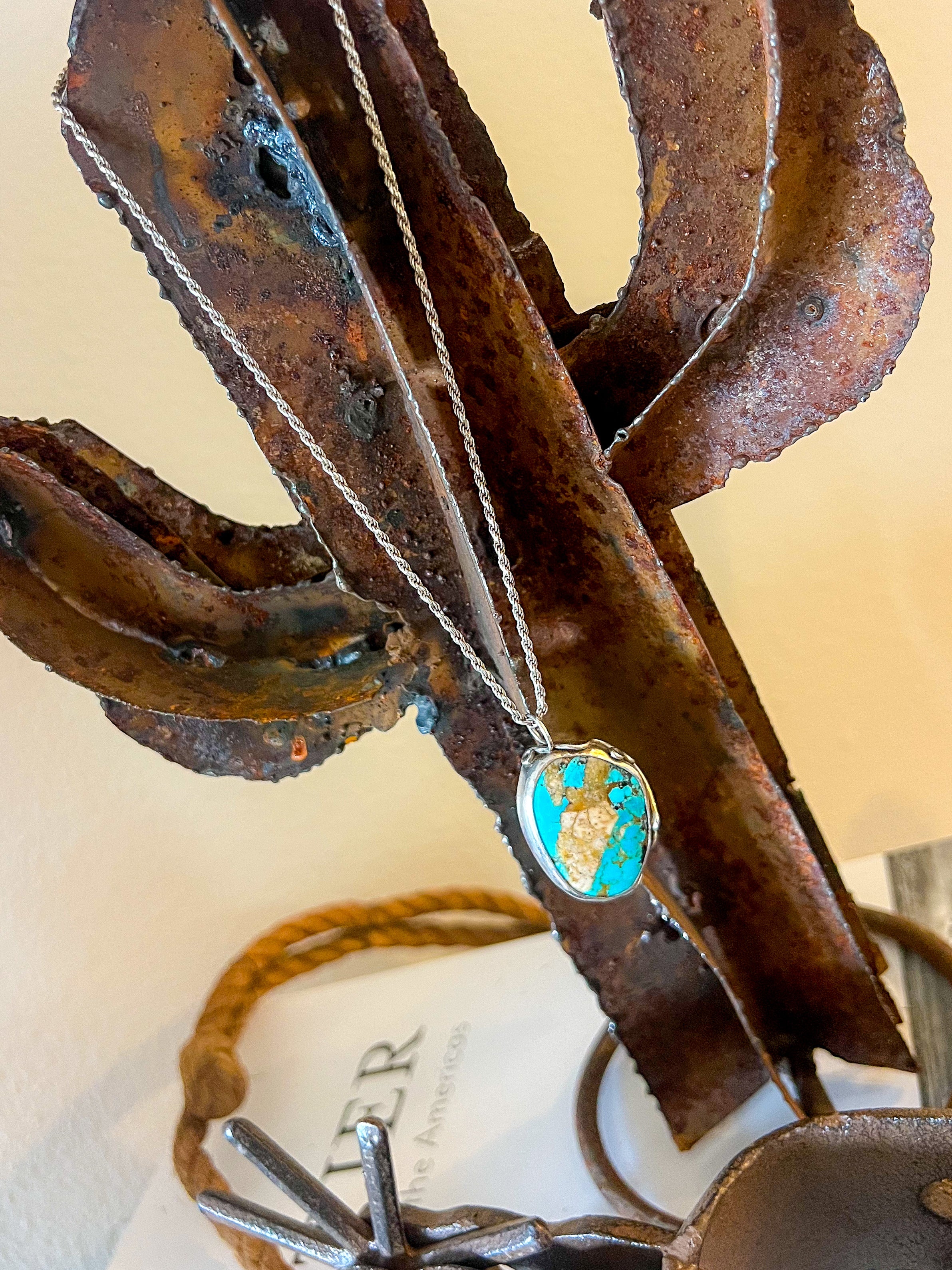 🏜️Desert Sky Turquoise Necklace 🪨✨