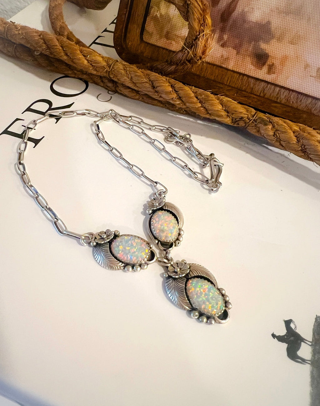 Opal Native Inspired Adjustable Necklace