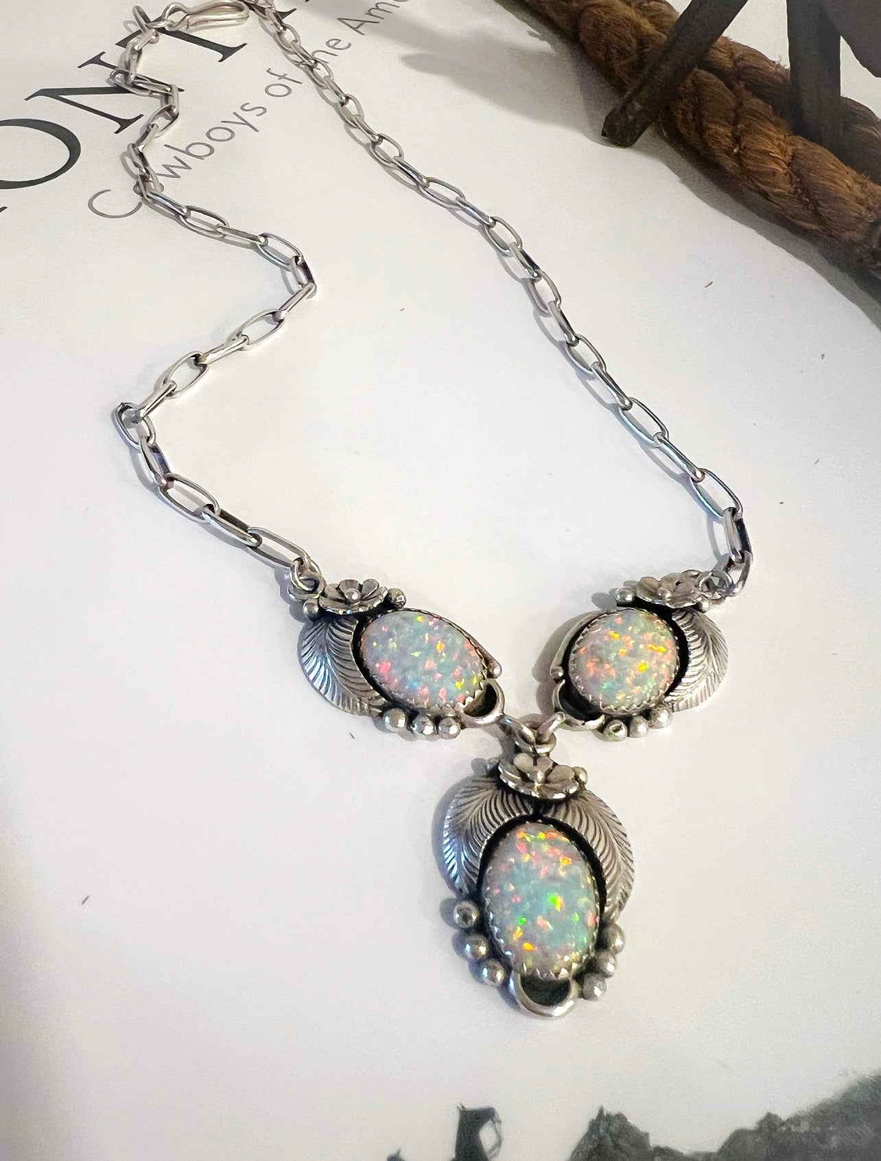 Opal Native Inspired Adjustable Necklace