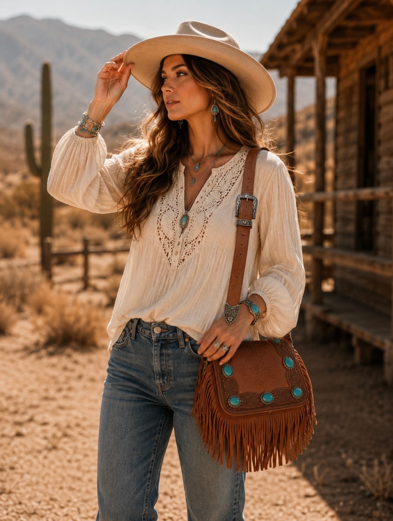 Loyal West Boho Medium Tassle Bag