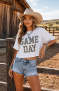✨ Game Day Camo Crop Tee ✨