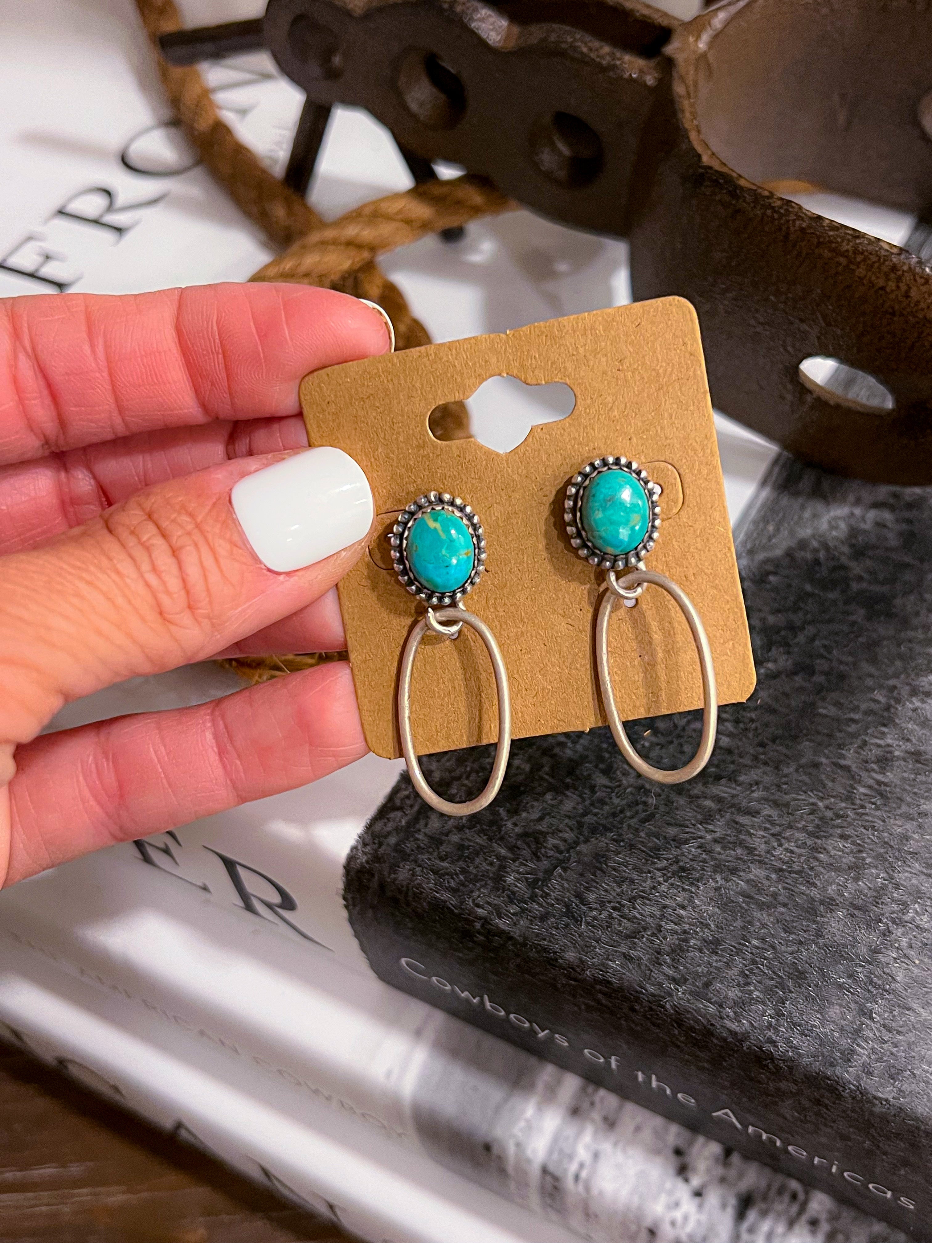 Sterling Silver Turquoise Drop Earrings